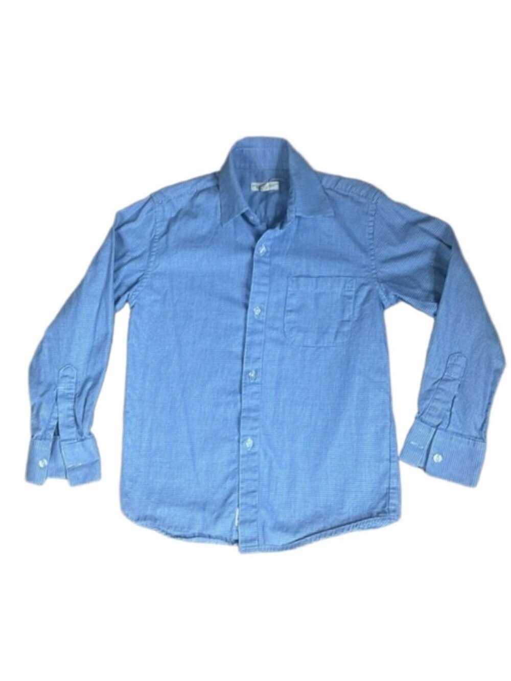 Appaman Blue Houndstooth Cotton Button-Up Shirt Boys Size 8